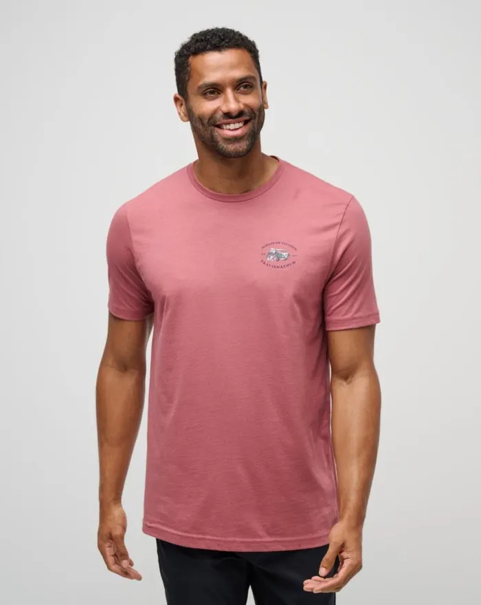 TravisMathew LITTLE DRUMMER TEE Roan Rouge Men Tees TravisMathew LITTLE DRUMMER TEE Roan Rouge Men Tees