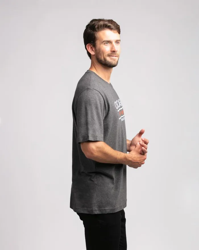 TravisMathew MODERNIST TEE Heather Grey Pinstri Men Tees TravisMathew MODERNIST TEE Heather Grey Pinstri Men Tees