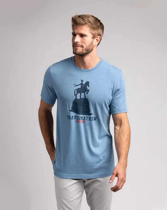 TravisMathew REVERE REVERE TEE Heather Blue Men Tees
