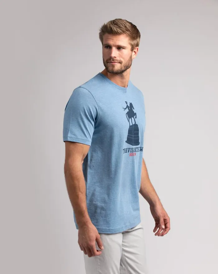 TravisMathew REVERE REVERE TEE Heather Blue Men Tees TravisMathew REVERE REVERE TEE Heather Blue Men Tees