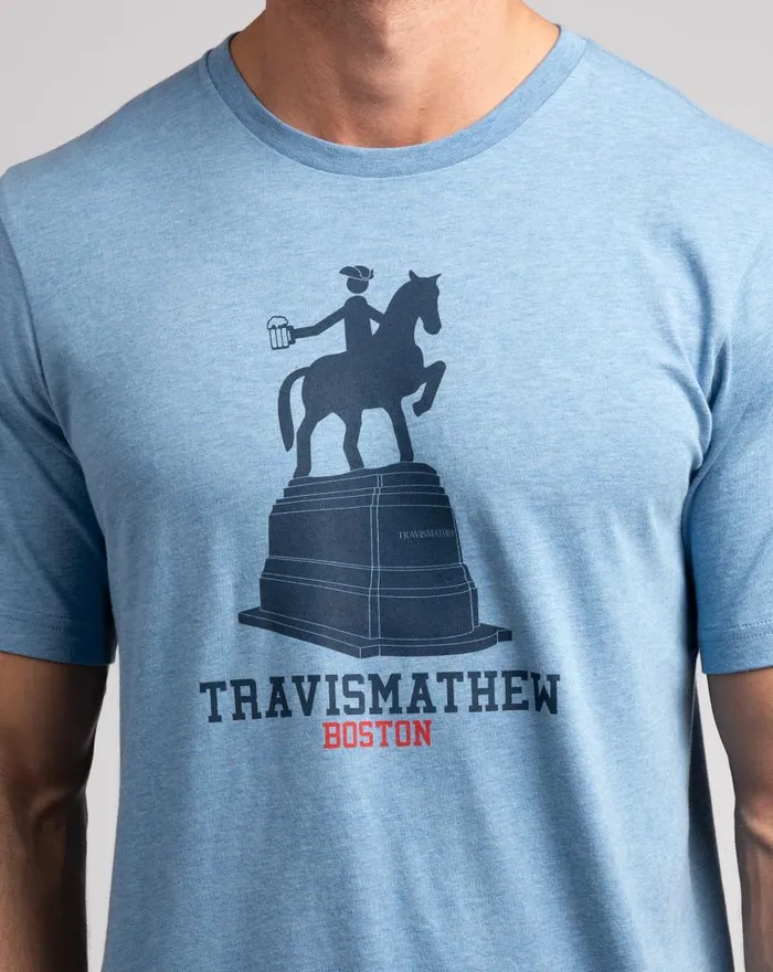 TravisMathew REVERE REVERE TEE Heather Blue Men Tees TravisMathew REVERE REVERE TEE Heather Blue Men Tees