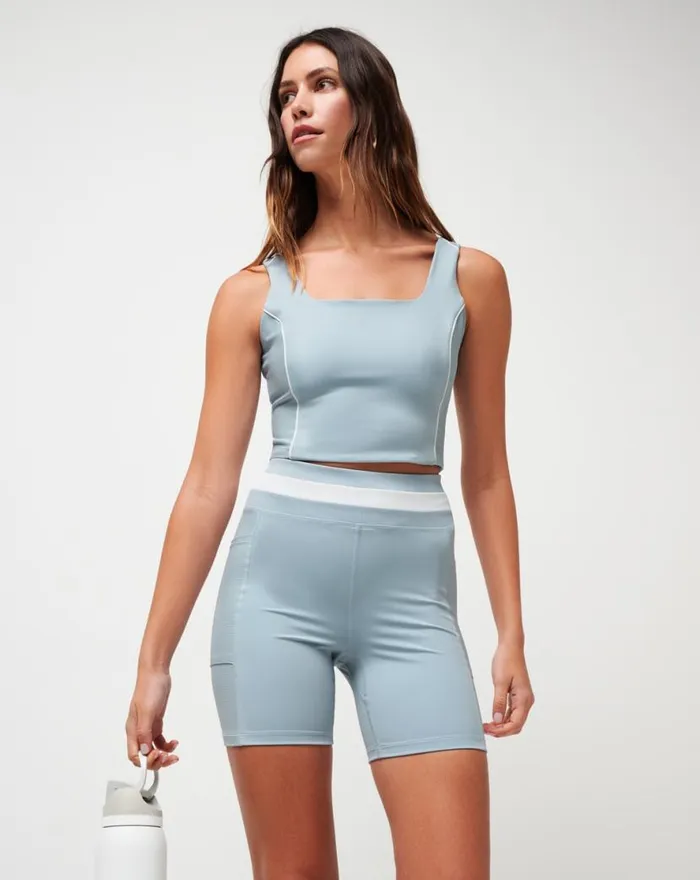 TravisMathew RUNNING WILD MOVEKNIT SHORT Celestial Blue Women Shorts TravisMathew RUNNING WILD MOVEKNIT SHORT Celestial Blue Women Shorts