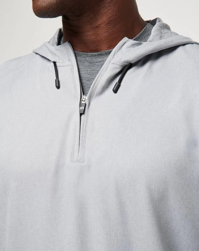 TravisMathew TECH HOODIE QUARTER ZIP Heather Sleet Floral Men Quarter Zips TravisMathew TECH HOODIE QUARTER ZIP Heather Sleet Floral Men Quarter Zips