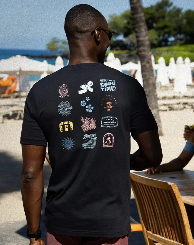 TravisMathew TRENCHED TEE Black Men Tees TravisMathew TRENCHED TEE Black Men Tees