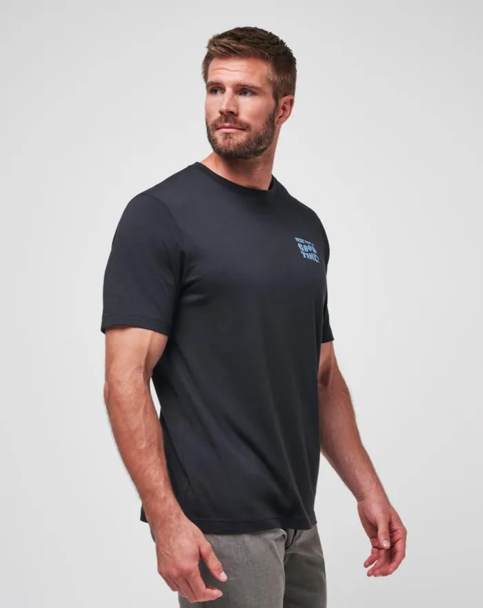 TravisMathew TRENCHED TEE Black Men Tees TravisMathew TRENCHED TEE Black Men Tees