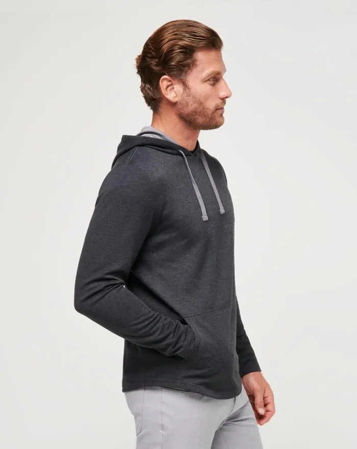 TravisMathew UPGRADED TECH HOODIE Heather Black Men Hoodies and Sweatshirts TravisMathew UPGRADED TECH HOODIE Heather Black Men Hoodies and Sweatshirts