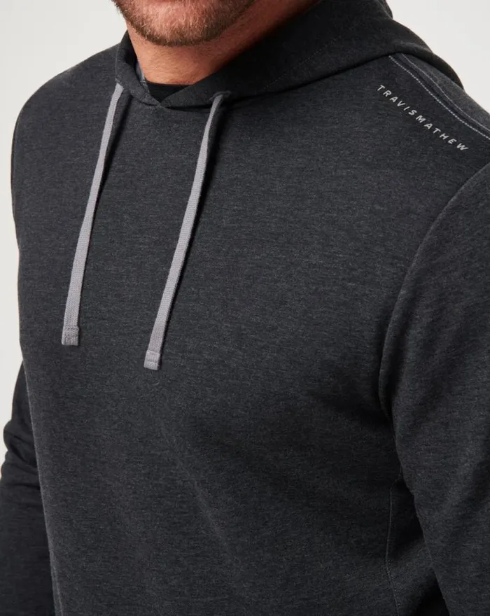 TravisMathew UPGRADED TECH HOODIE Heather Black Men Hoodies and Sweatshirts TravisMathew UPGRADED TECH HOODIE Heather Black Men Hoodies and Sweatshirts