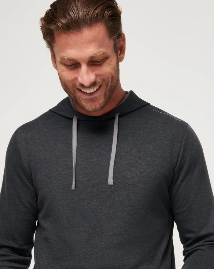 TravisMathew UPGRADED TECH HOODIE Heather Black Men Hoodies and Sweatshirts TravisMathew UPGRADED TECH HOODIE Heather Black Men Hoodies and Sweatshirts
