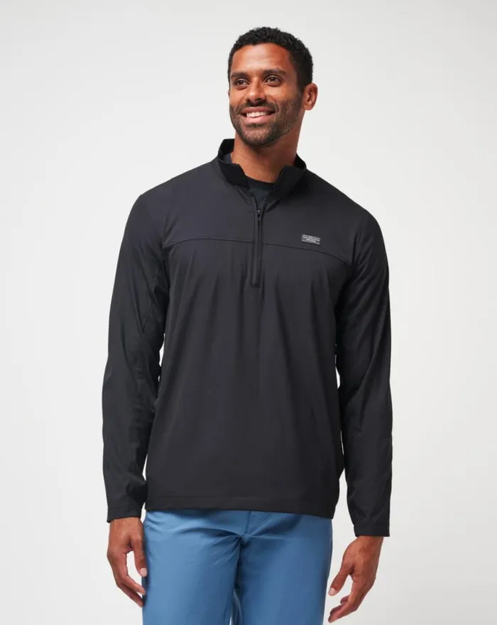 TravisMathew WANDERLUST QUARTER ZIP Black Men Quarter Zips