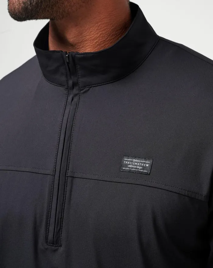 TravisMathew WANDERLUST QUARTER ZIP Black Men Quarter Zips TravisMathew WANDERLUST QUARTER ZIP Black Men Quarter Zips