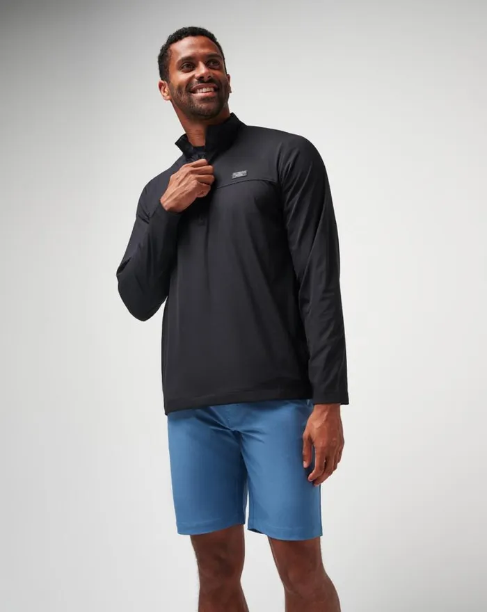 TravisMathew WANDERLUST QUARTER ZIP Black Men Quarter Zips TravisMathew WANDERLUST QUARTER ZIP Black Men Quarter Zips