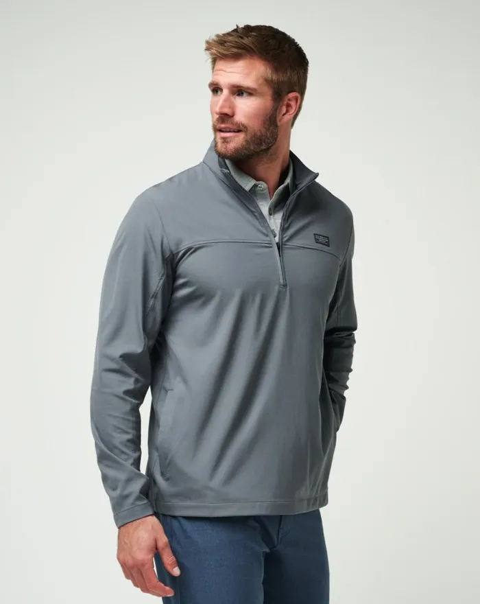 TravisMathew WANDERLUST QUARTER ZIP Quiet Shade Men Quarter Zips TravisMathew WANDERLUST QUARTER ZIP Quiet Shade Men Quarter Zips