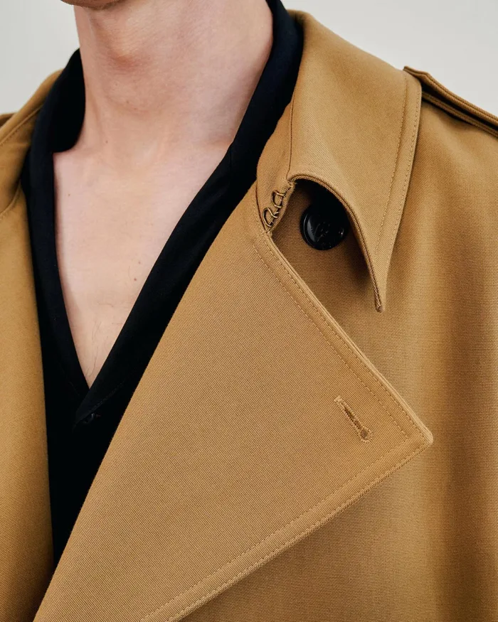 TRENTON TRENCH COAT Black Men Nili Lotan Jackets and Coats