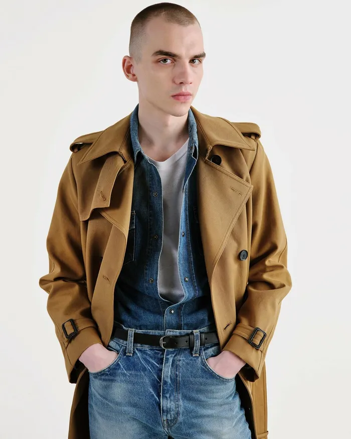 TRENTON TRENCH COAT Black Men Nili Lotan Jackets and Coats