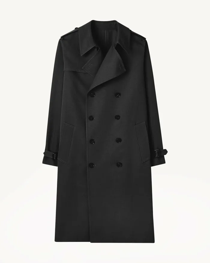 TRENTON TRENCH COAT Black Men Nili Lotan Jackets and Coats
