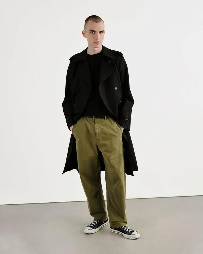TRENTON TRENCH COAT Black Men Nili Lotan Jackets and Coats