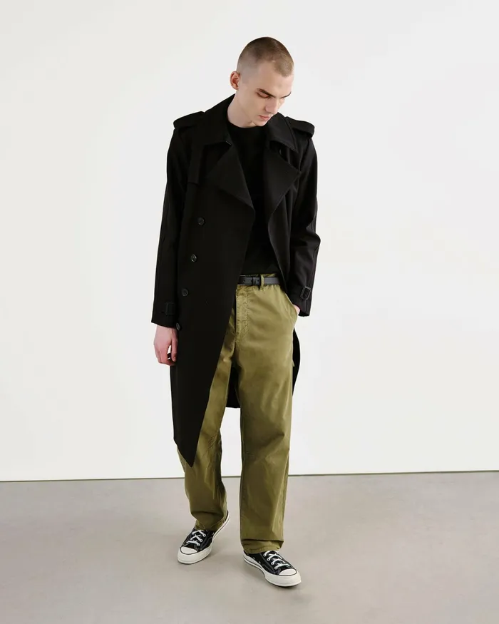 TRENTON TRENCH COAT Black Men Nili Lotan Jackets and Coats
