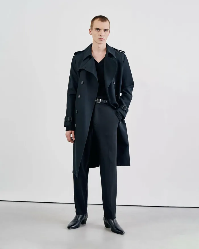 TRENTON TRENCH COAT Black Men Nili Lotan Jackets and Coats