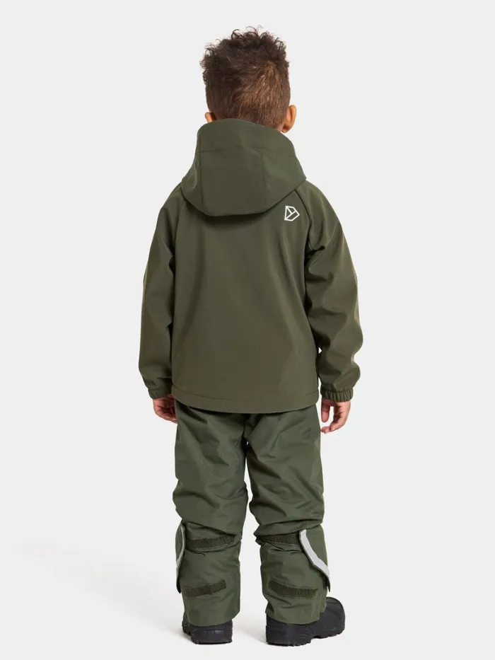 Troel Kids039 Jacket Deep Green Kids Didriksons Softshell Jackets