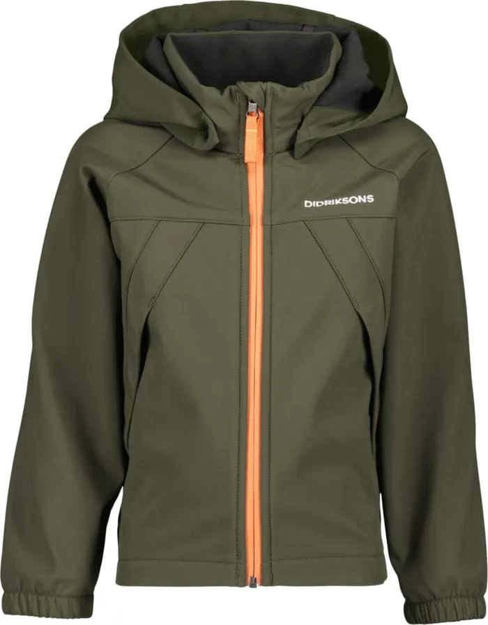 Troel Kids039 Jacket Deep Green Kids Didriksons Softshell Jackets