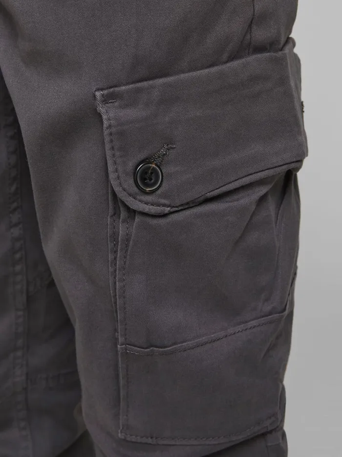 Trousers JACK and JONES Junior BOYS PAUL WARNER CARGO TROUSERS Grey Asphalt