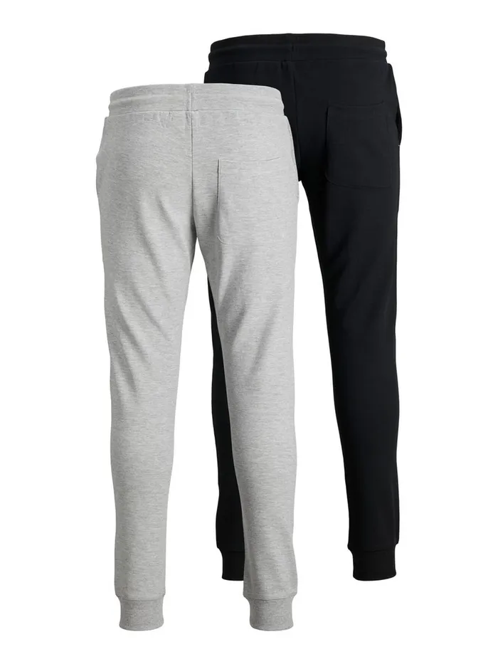 Trousers JACK and JONES Mens 2PACK WILL BASIC SWEATPANTS Grey Black Gift for Friend