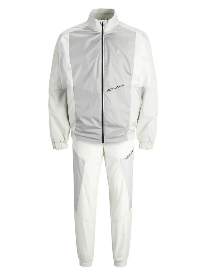 Trousers JACK and JONES Mens 2PIECE TRACKSUIT White Glacier Gray