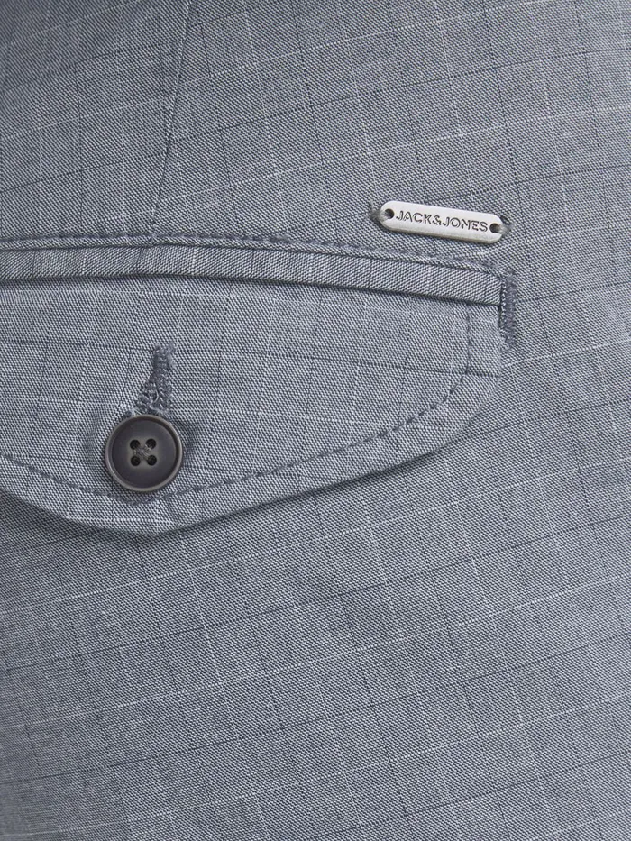 Trousers JACK and JONES Mens ACE MILTON AKM CHECK CHINOS Grey Blue Heaven
