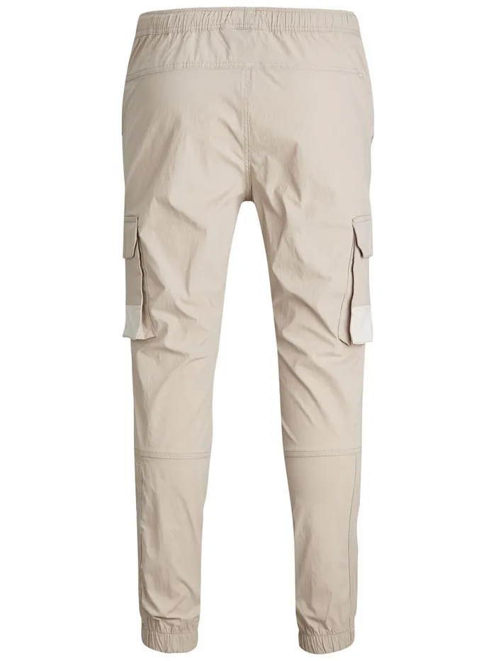 Trousers JACK and JONES Mens GORDON ROSS CARGO TROUSERS Beige Pure Cashmere