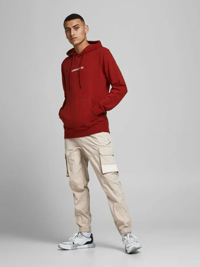 Trousers JACK and JONES Mens GORDON ROSS CARGO TROUSERS Beige Pure Cashmere