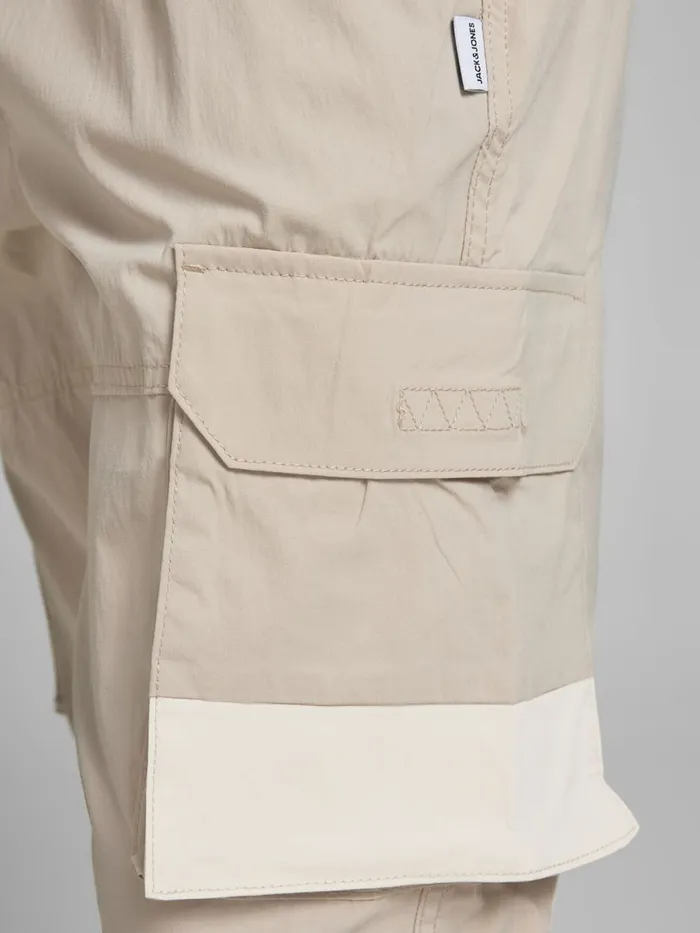 Trousers JACK and JONES Mens GORDON ROSS CARGO TROUSERS Beige Pure Cashmere