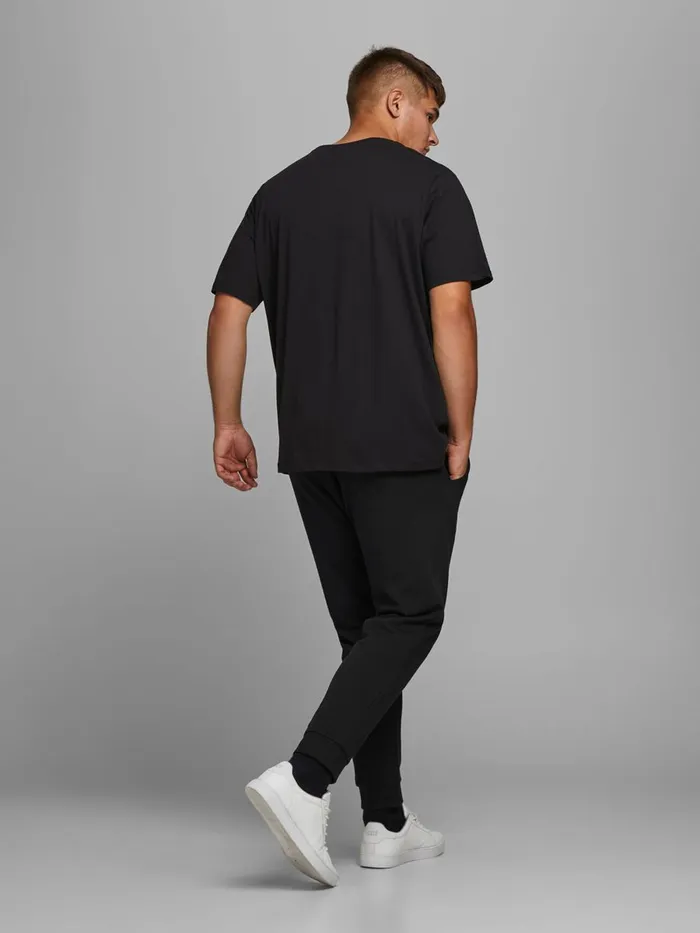 Trousers JACK and JONES Mens LOGO PLUS SIZE SWEAT PANTS Black Black For Sale