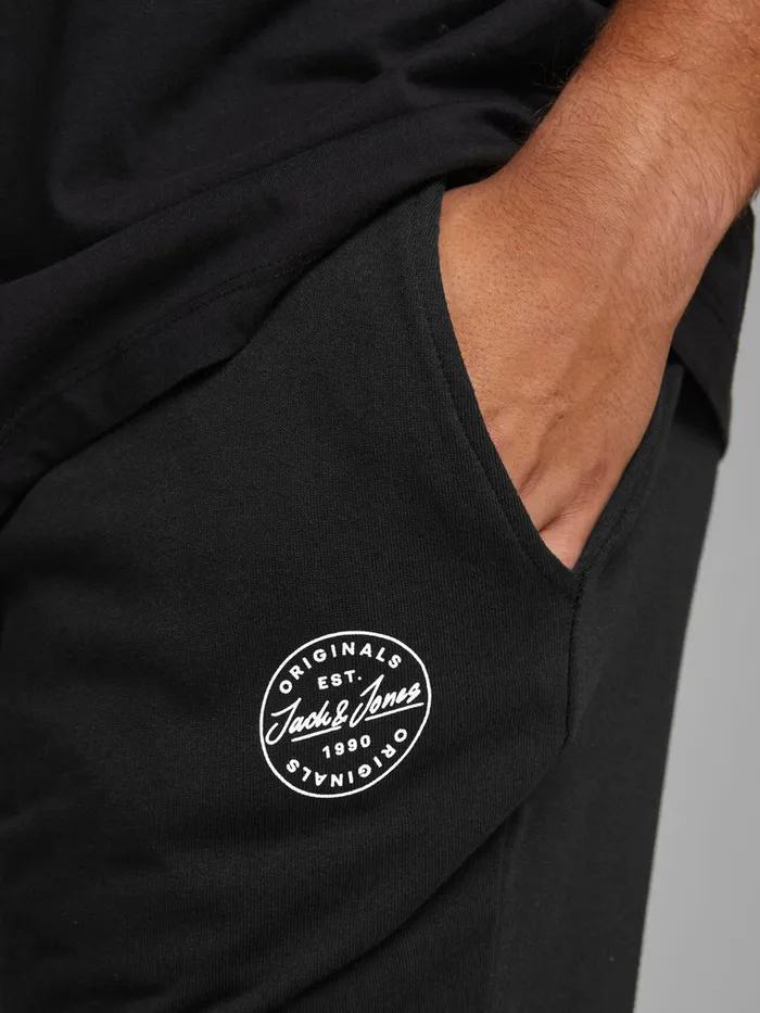 Trousers JACK and JONES Mens LOGO PLUS SIZE SWEAT PANTS Black Black For Sale