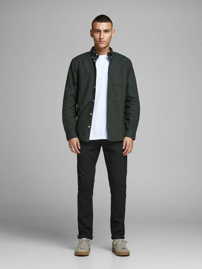 Trousers JACK and JONES Mens MARCO CONNOR AKM 769 CHINOS Black Black