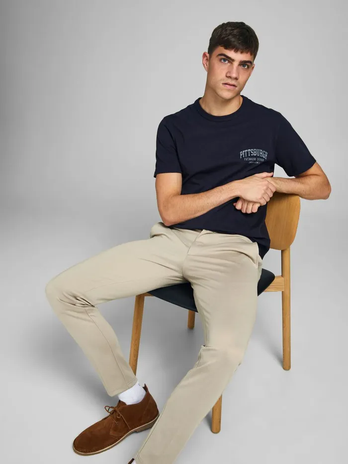 Trousers JACK and JONES Mens MARCO PHIL CHINOS Beige Crockery
