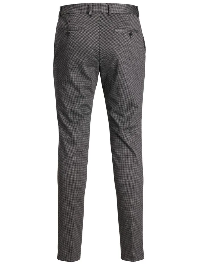 Trousers JACK and JONES Mens MARCO PHIL HOUNDSTOOTH CHINOS Grey Black
