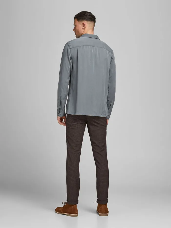 Trousers JACK and JONES Mens MARCO STUART CHINOS Brown Brown Stone