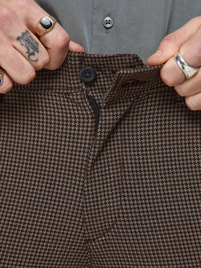 Trousers JACK and JONES Mens MARCO STUART CHINOS Brown Brown Stone