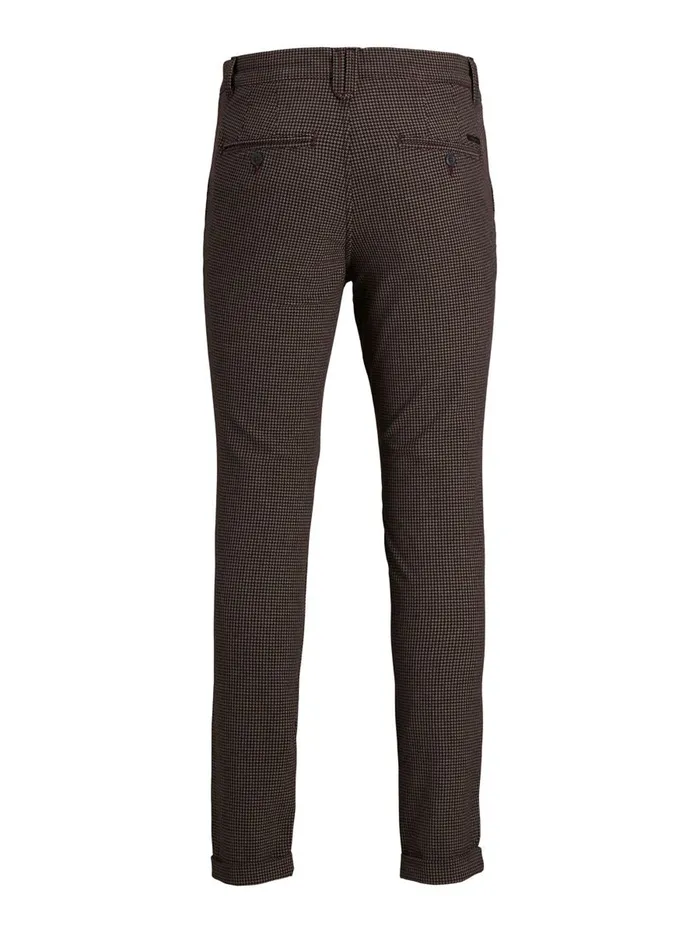 Trousers JACK and JONES Mens MARCO STUART CHINOS Brown Brown Stone