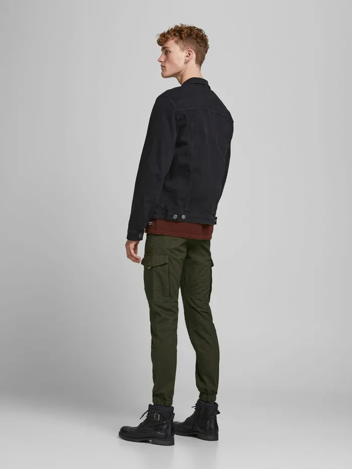 Trousers JACK and JONES Mens PAUL FLAKE TROUSERS Green Olive Night