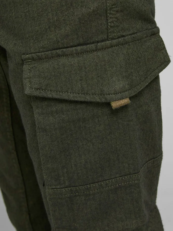 Trousers JACK and JONES Mens PAUL FLAKE TROUSERS Green Olive Night