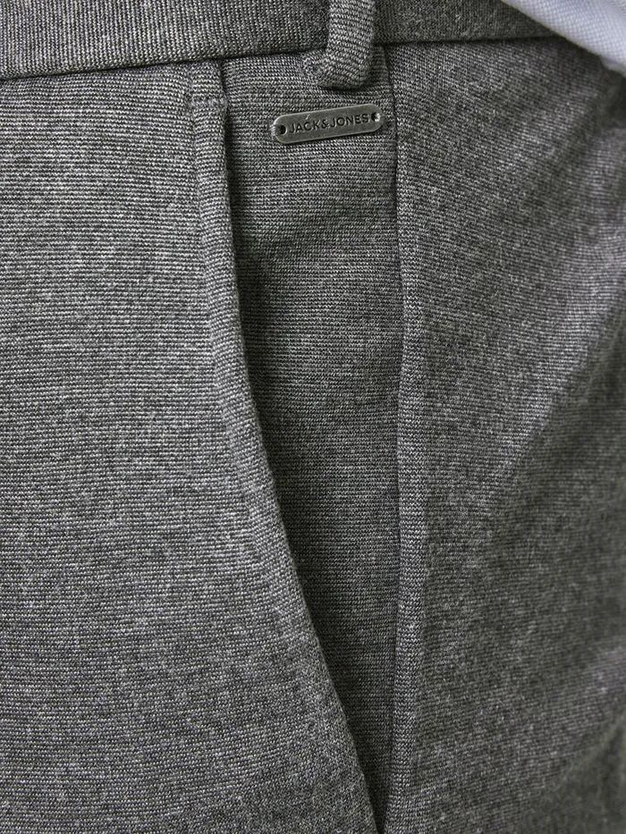 Trousers JACK and JONES Mens SLIM FIT PLUS SIZE CHINOS Grey Grey Melange