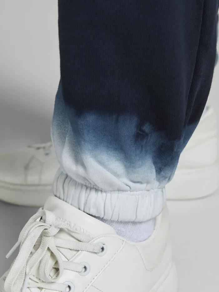 Trousers JACK and JONES Mens TIE DYE SWEATPANTS Blue Cloud Dancer For Sale