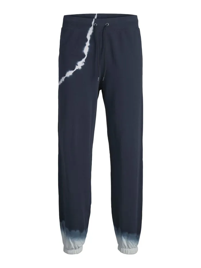 Trousers JACK and JONES Mens TIE DYE SWEATPANTS Blue Cloud Dancer For Sale