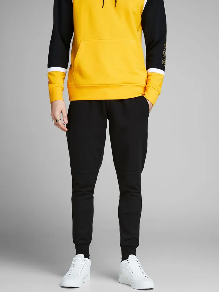 Trousers JACK and JONES Mens WILL CLEAN SPORTY SWEAT PANTS Black Black Cheap On Sale Trousers JACK and JONES Mens WILL CLEAN SPORTY SWEAT PANTS Black Black Cheap On Sale