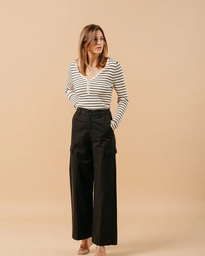 TROUSERS NOIR MATEO Shop Grace and Mila HighWaisted Trousers