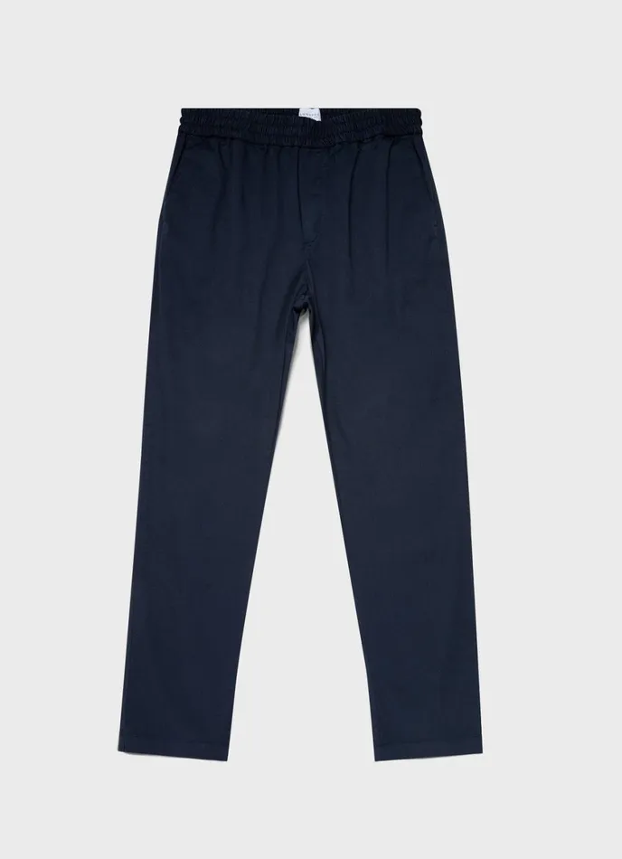 Twill Drawstring Trouser Navy Men SUNSPEL Pants