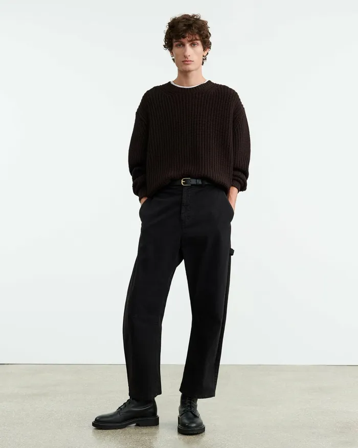 TYLER SWEATER Dark Brown Men Nili Lotan Sweaters