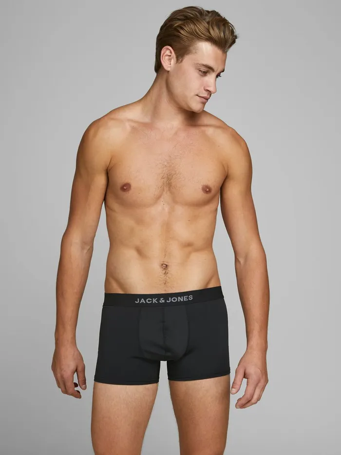 Underwear JACK and JONES Mens 3PACK BASIC TRUNKS Red Fiery Red Cheap On Sale