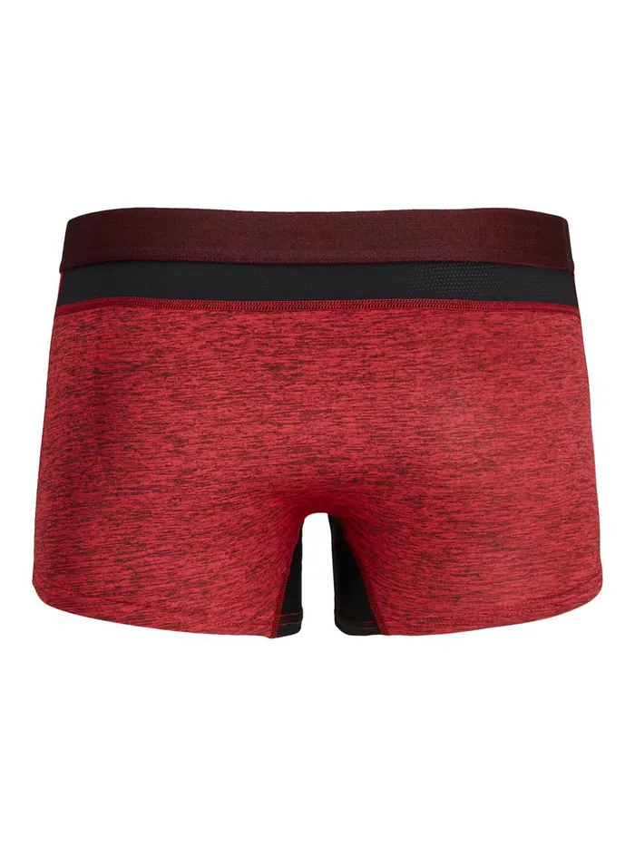Underwear JACK and JONES Mens 3PACK BASIC TRUNKS Red Fiery Red Cheap On Sale